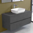 Meubles de salle de bain suspendus avec lavabo, design en 4 finitions - Paoletto Viadurini