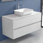 Meubles de salle de bain suspendus avec lavabo, design en 4 finitions - Paoletto Viadurini