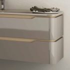 Meuble pour salle de bain avec vasque en bois design Arya, fabriquée en Italie Viadurini