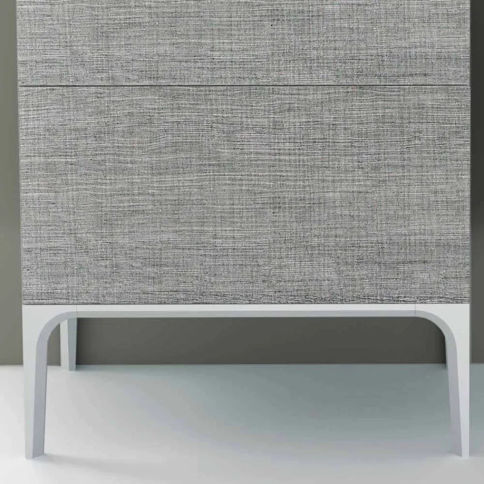 Meuble de salle de bain avec lavabo intégré en Ambra ecolegno, fabriqué en Italie Viadurini