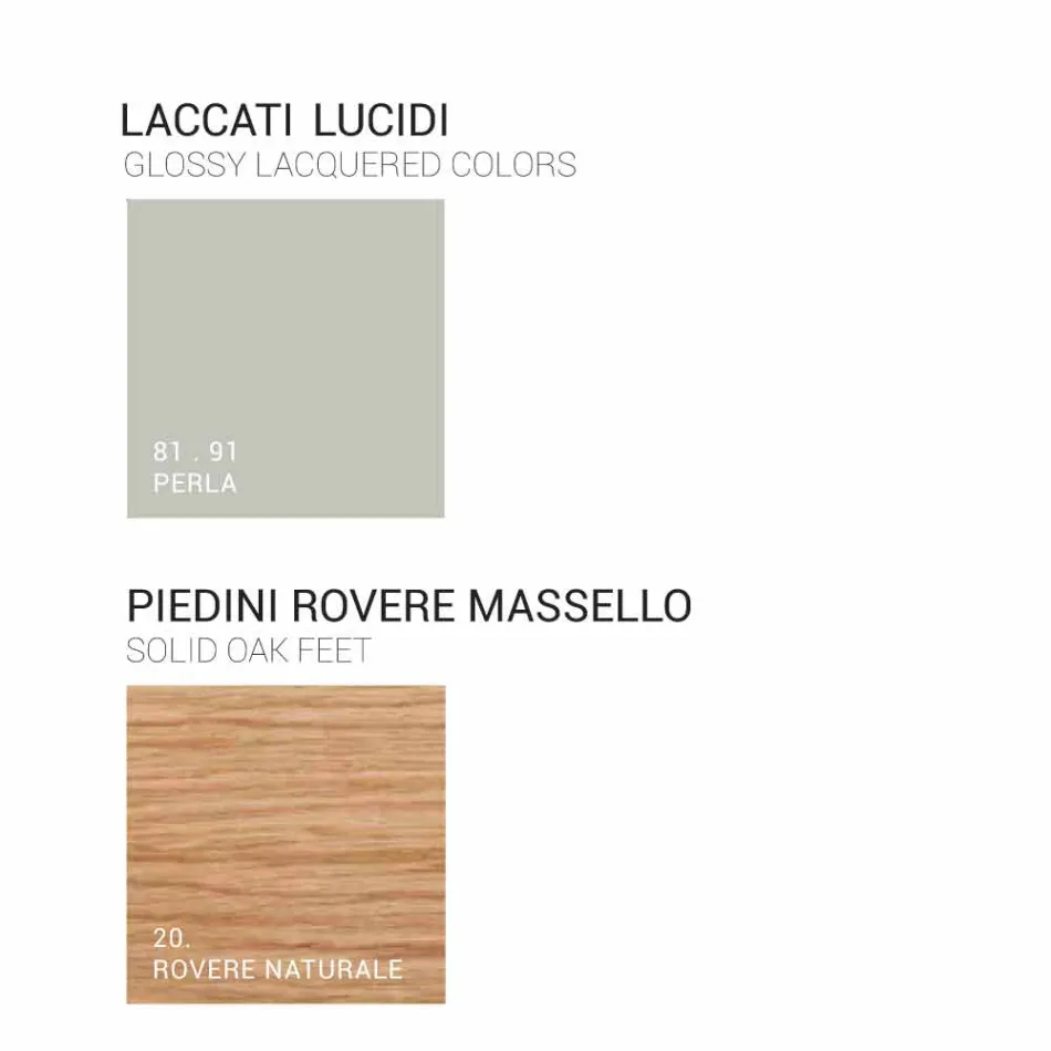 Meuble de salle de bain avec lavabo moderne intégré Ambre, résine et bois laqué Viadurini