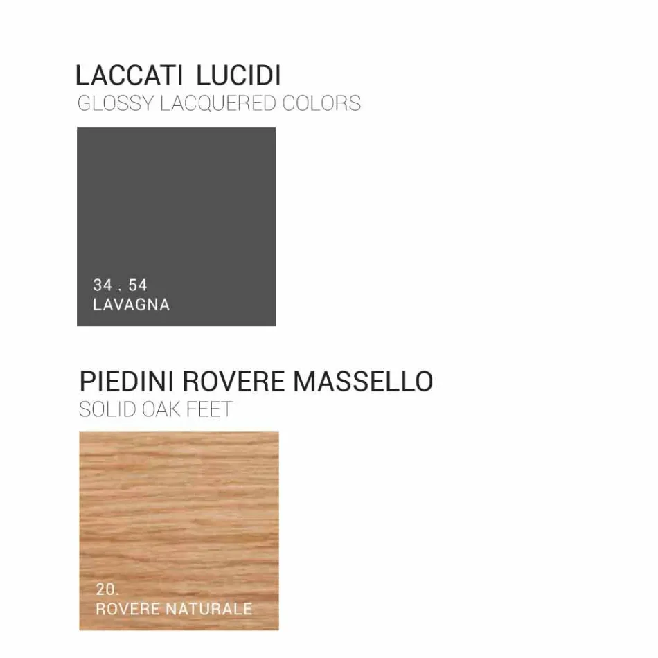 Meuble de salle de bain avec lavabo moderne intégré Ambre, résine et bois laqué Viadurini