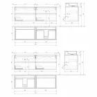 Meuble de salle de bain design moderne avec vasque à poser droite ou gauche 4 finitions - Alchimeo Viadurini