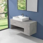 Meuble de salle de bain design suspendu avec lavabo à poser de style moderne - Pistillo Viadurini