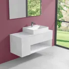 Meuble de salle de bain design suspendu avec lavabo à poser de style moderne - Pistillo Viadurini