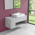 Meuble de salle de bain design suspendu avec lavabo à poser de style moderne - Pistillo Viadurini