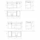 Meuble de salle de bain design suspendu avec lavabo à poser de style moderne - Pistillo Viadurini