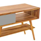 Meuble de salle de bain gris teck récupéré avec tiroir gris - Benoit Viadurini