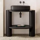 Meuble de salle de bain en céramique de différentes couleurs, fabriqué en Italie - Fille Viadurini