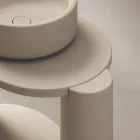 Meuble de salle de bain en céramique de différentes couleurs, fabriqué en Italie - Fille Viadurini