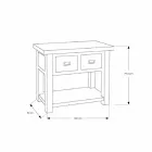 Meuble de salle de bain en bois de teck naturel avec 2 tiroirs - Faetano Viadurini