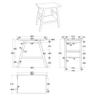 Meuble de salle de bain en teck jaune avec dessus semi-incurvé et étagère pratique - Crina Viadurini