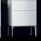 Meuble de salle de bain moderne avec 3 tiroirs en bois laqué Ambre, fabriqué en Italie Viadurini