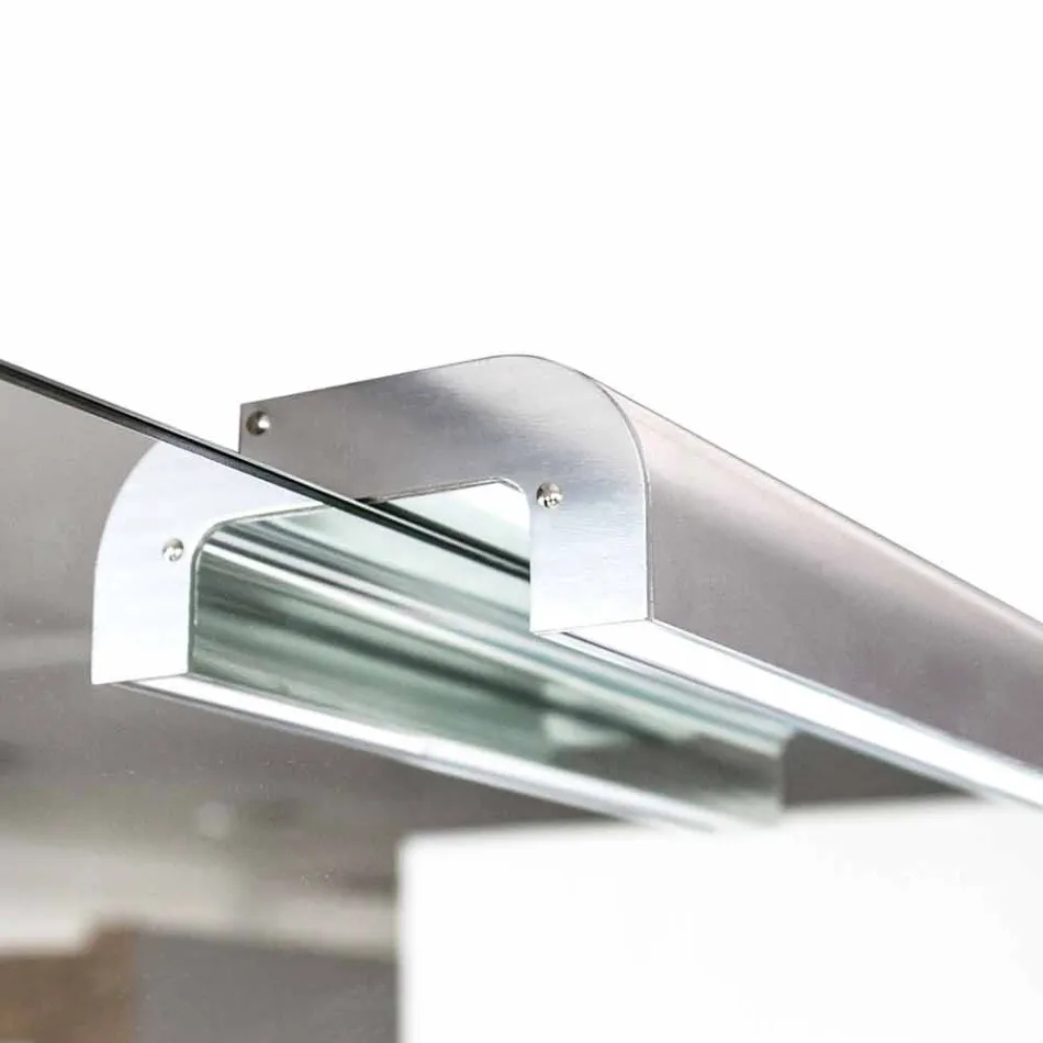 Armoire de salle de bain suspendue moderne avec étagère d'évier et miroir design - Michele Viadurini