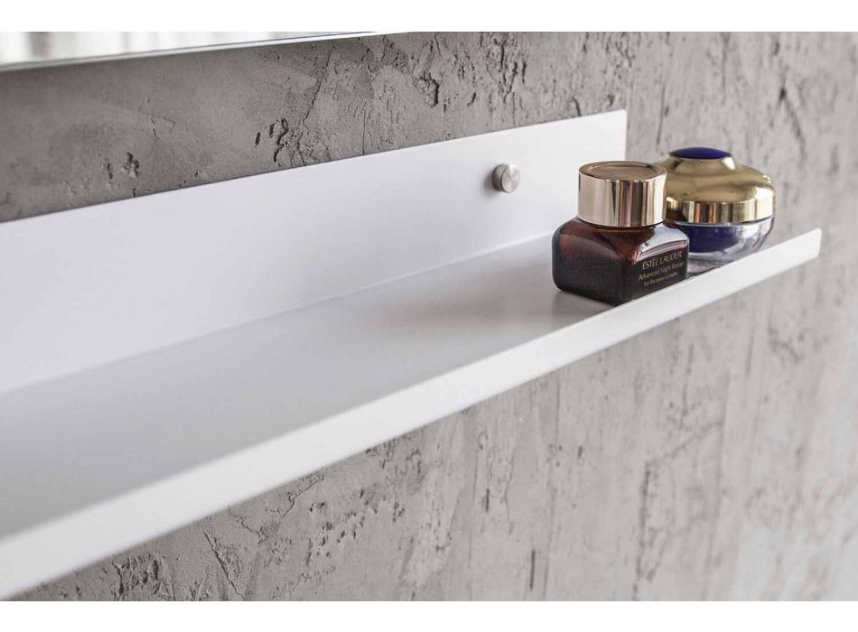 Armoire de salle de bain suspendue moderne avec étagère d'évier et miroir design - Michele Viadurini