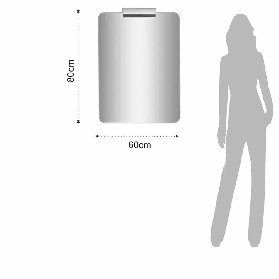 Armoire de salle de bain suspendue moderne avec étagère d'évier et miroir design - Michele Viadurini