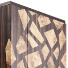 Armoire de bar design à 2 portes Grilli Zarafa fabriquée en Italie en bois d'ébène Viadurini