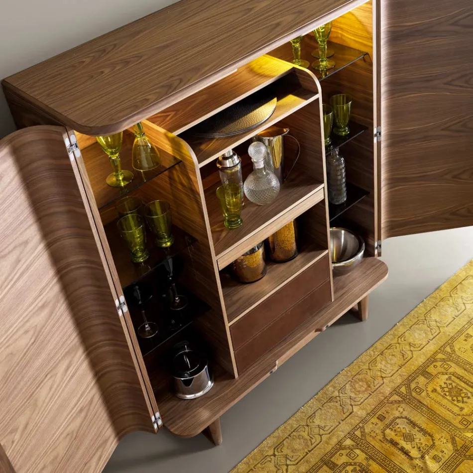 Meuble bar de design Grilli York deux portes de design moderne Viadurini