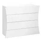 Tiroir Mobile Blanc 4 Tiroirs Design en Bois Durable - Sabine Viadurini