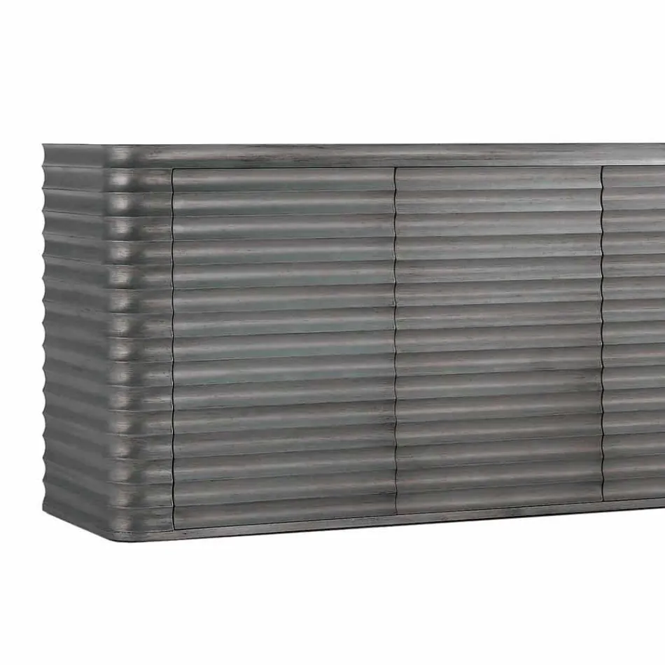 Mobile avec 4 portes en bois moulé conception, L230xP49 cm, Dana Viadurini