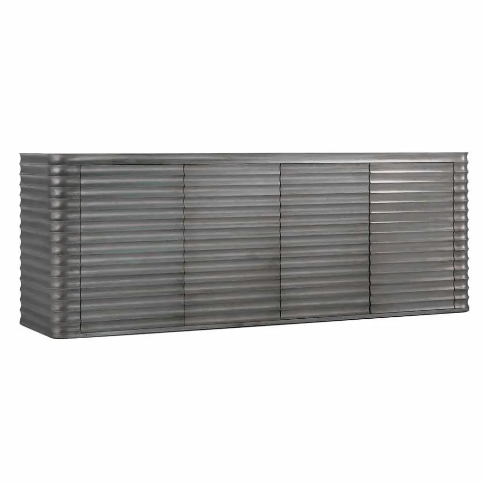 Mobile avec 4 portes en bois moulé conception, L230xP49 cm, Dana Viadurini