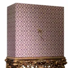 bois sculpté design de luxe à base mobile, fabriqué en Italie, Sam Viadurini