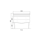 Meuble laqué brillant avec deux tiroirs et lavabo Made in Italy - Candy Viadurini