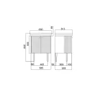 Meuble avec vasque en céramique et 2 portes bleu ciel - Candy Viadurini