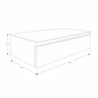 Console de salle de bain suspendue avec structure en teck naturel - Rodolfo Viadurini