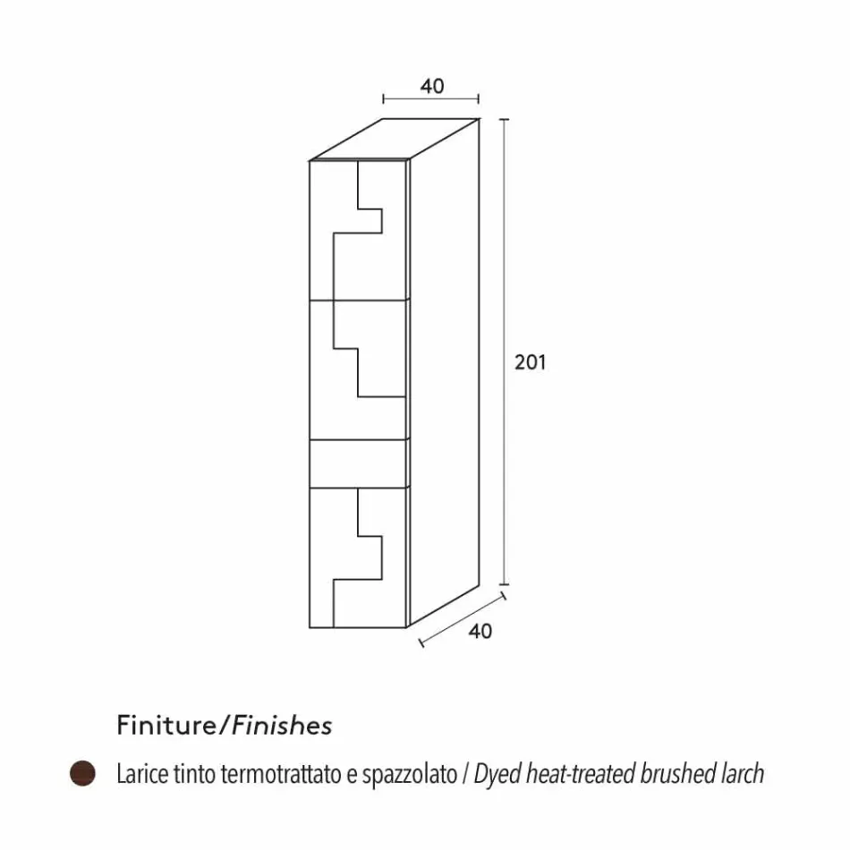 colonne Cabinet Azalea mélèze brossé Viadurini