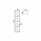 Meuble pour salle de bain 4 compartiments, L300x H1400 mm, Adelia Viadurini