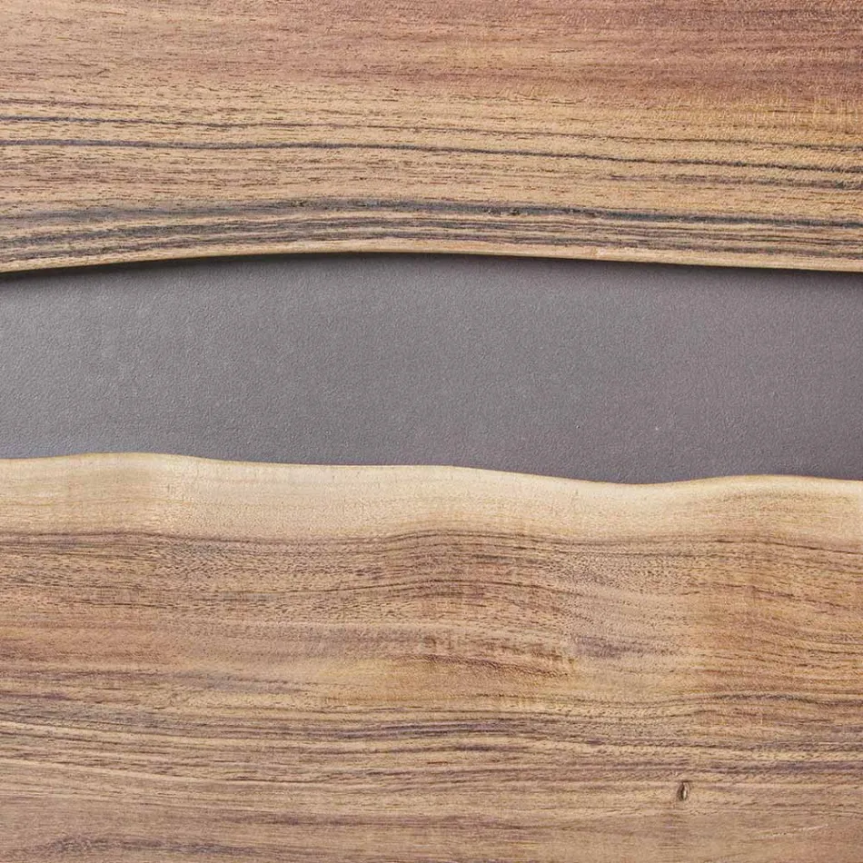 Buffet Mobile 4 Portes Bois Acacia Naturalistic Homemotion - Maramero Viadurini