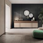 Buffet de salon en bois écologique avec tiroirs de luxe - Serris Viadurini