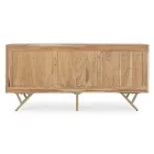 Buffet Mobile en Bois d'Acacia 3 Portes Design Ethnique Homemotion - Carla Viadurini