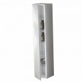 Meuble de salle de bain colonne 6 tablettes avec porte en 4 finitions - Antanta