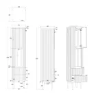 Meuble de salle de bain colonne en teck massif et acajou - Plumeria Viadurini