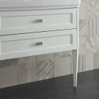 Meuble de salle de bain avec deux tiroirs et lavabo en céramique Made in Italy - Rome Viadurini