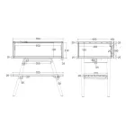 Meuble de salle de bain avec finition en bois et commode de couleur verte - Gatien Viadurini
