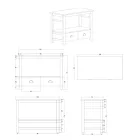 Meuble de salle de bain autoportant en teck avec deux tiroirs - Frangipanier Viadurini