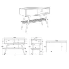 Meuble de salle de bain jaune moderne avec grande étagère et commode - Benoit Viadurini