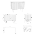 Meuble de salle de bain fait main en teck massif et acajou - Heliconia Viadurini