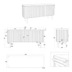 Meuble de salle de bain fait main en teck massif et acajou - Heliconia Viadurini
