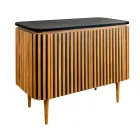 Meuble de salle de bain fait main en teck massif et acajou - Heliconia Viadurini