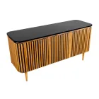 Meuble de salle de bain fait main en teck massif et acajou - Heliconia Viadurini