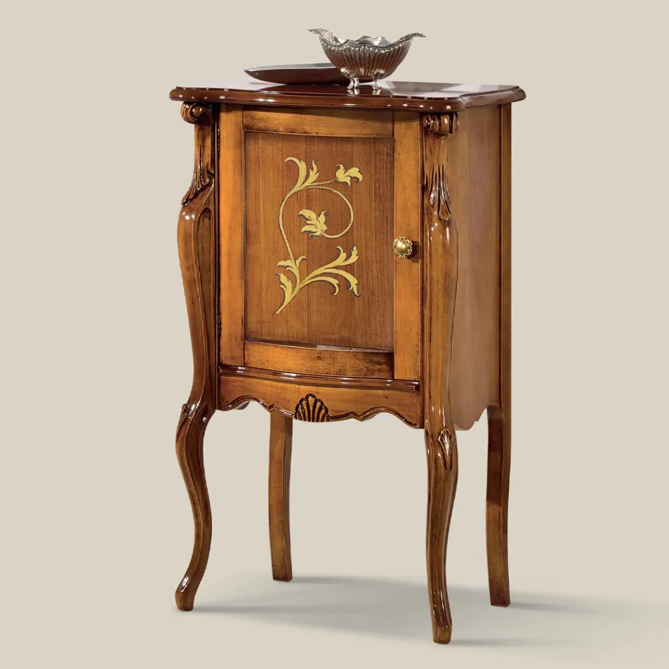 Meuble de salon classique avec 1 porte en verre ou en bois Made in Italy - Londres Viadurini