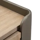 Meuble en Bois de Sapin et Fer Gris avec 3 Tiroirs et 2 Portes - Cooper Viadurini