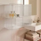 Armoire de salle de bain murale en plexiglas, disponible en 4 coloris, fabriquée en Italie - Ligea Viadurini