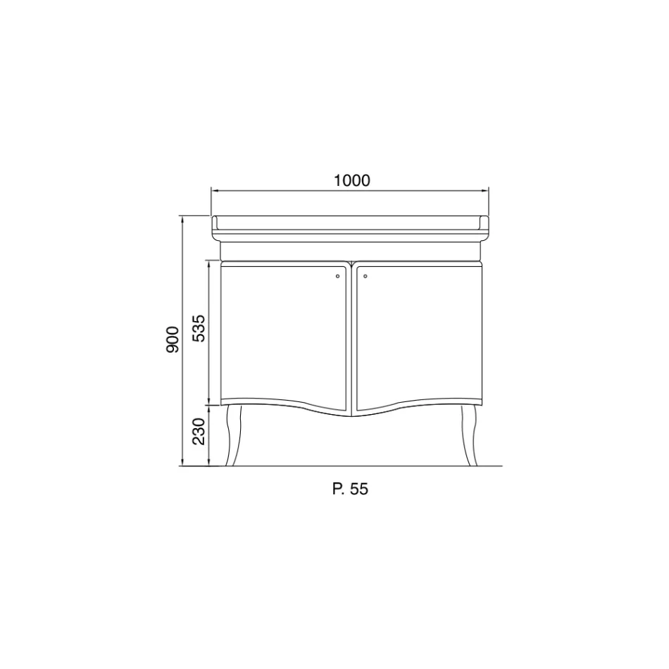 Armoire moderne avec deux portes laquées brillantes Made in Italy - Candy Viadurini