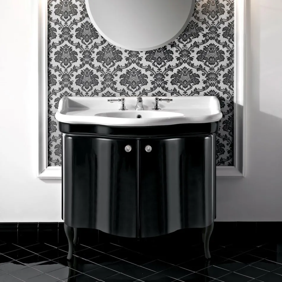 Armoire moderne avec deux portes laquées brillantes Made in Italy - Candy Viadurini