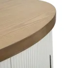 Meuble ovale en bois avec plateau et inserts arrondis avec 2 portes - Rachel Viadurini